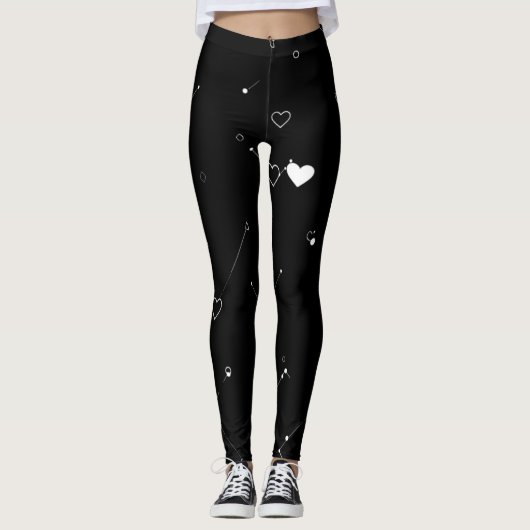 Romantic Heart Pattern Leggings – Perfect Valentin レギンス (正面)