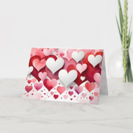 Romantic Heart Pattern Valentine’s Greeting Card  シーズンカード