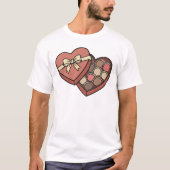 Romantic Heart-Shaped Chocolate Box Valentine  Tシャツ (正面)