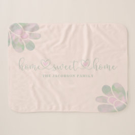 Romantic Heart Wimshical Home Sweet Home Quote シェルパブランケット