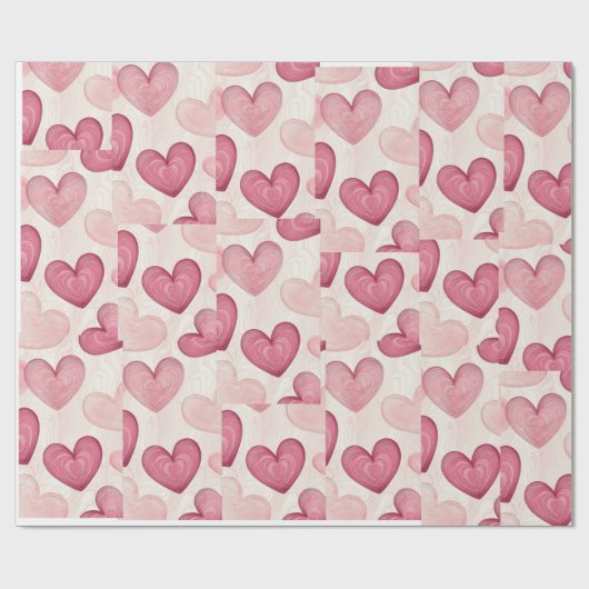 "Romantic Heart Wrapping Paper ラッピングペーパー (フラット)