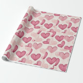 "Romantic Heart Wrapping Paper ラッピングペーパー (アンロールド)