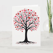 Romantic Hearts Tree Card カード (正面)