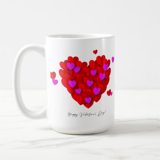 Romantic Hearts Valentine’s cup コーヒーマグカップ (左)