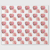 Romantic Hedgehog Valentine's Day Wrapping Paper,  ラッピングペーパー (フラット)