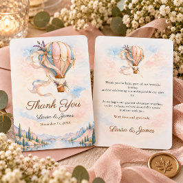 Romantic Hot Air Balloon Destination Wedding サンキューカード