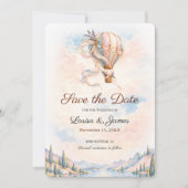 Romantic Hot Air Balloon Destination Wedding セーブザデート (正面)