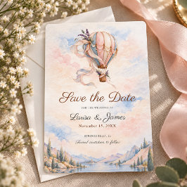 Romantic Hot Air Balloon Destination Wedding セーブザデート
