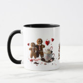 Romantic Hot Cocoa Gingerbread Couple Premium  マグカップ (左)