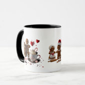 Romantic Hot Cocoa Gingerbread Couple Premium  マグカップ (正面左)