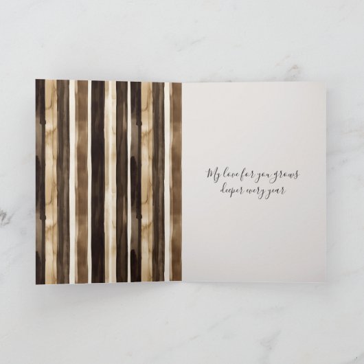 Romantic I Love You Anniversary Blue Motorcycle カード (内部)