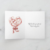 Romantic I Love You Anniversary Pink Red Heart  カード (内部)