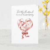 Romantic I Love You Anniversary Pink Red Heart  カード (黄色い花)