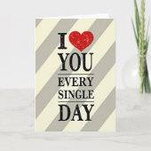 Romantic I Love You Every Day Card カード (正面)