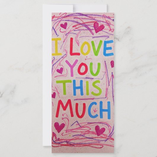 Romantic I Love You This Much Greeting Card (裏面)