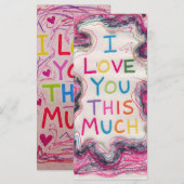 Romantic I Love You This Much Greeting Card (正面/裏面)