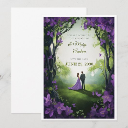 ROMANTIC INVITATION 招待状 (正面/裏面)