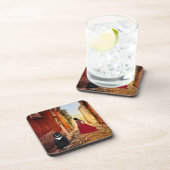 Romantic Italian Village Tuxedo Cat Coaster コースター (右側)