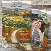 Romantic Italian Wedding Reception Custom Photo 招待状