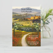 Romantic Italian Wedding Reception Custom Photo 招待状 (スタンド正面)