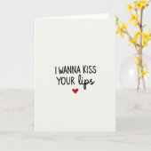 Romantic Kiss Your Lips Card カード (黄色い花)