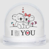 Romantic Koala Couple Snow Globe – Cute Christmas (裏面)