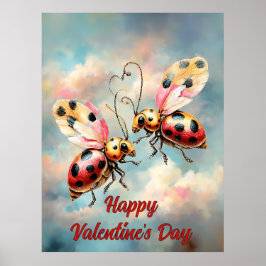 Romantic Ladybugs in Flight ポスター