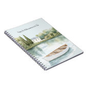 Romantic Lake Row Boat Enjoy Moments   ノートブック (右側)