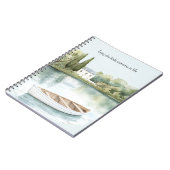 Romantic Lake Row Boat Enjoy Moments   ノートブック (左側)