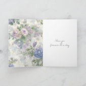Romantic Lavender Floral Roses Wedding カード (内部)