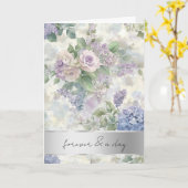 Romantic Lavender Floral Roses Wedding カード (黄色い花)