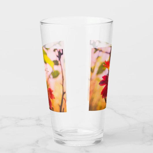 Romantic Leaves Boho – Botanical Fantasy Thank You タンブラーグラス (右)