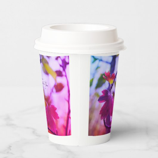 Romantic Leaves Boho – Botanical Fantasy Thank You 紙コップ (右)