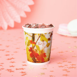 Romantic Leaves Boho – Botanical Fantasy Thanks 紙コップ