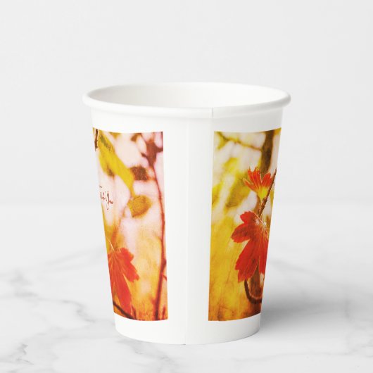 Romantic Leaves Boho – Botanical Fantasy Thanks 紙コップ (右)