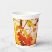 Romantic Leaves Boho – Botanical Fantasy Thanks 紙コップ (正面)