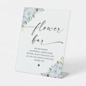 Romantic Light Blue Floral Flower Bar Sign 台座サイン (正面)