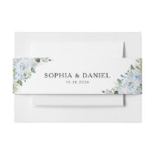 Romantic Light Blue Floral The Wedding Of 招待状ベリーバンド (正面例)