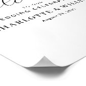 Romantic Light Blue Floral Wedding Ceremony Poster ポスター (角)