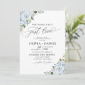 Romantic Light Blue Floral Wedding Invitation 招待状 (スタンド正面)