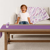 Romantic lila pink Pastel Botanical Spring Meadow フリースブランケット