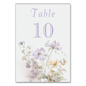 Romantic lilac floral Wedding テーブルナンバー (裏面)