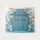 Romantic Love Banner Backdrop Wall Art  タペストリー (正面(横))