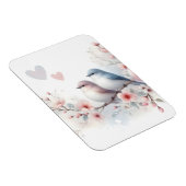 Romantic Love Birds Cherry Blossom Branch マグネット (右側)
