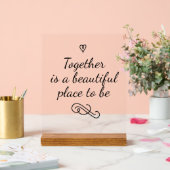 Romantic Love Calligraphy Togetherness Wedding アクリルサイン (ウェディング)