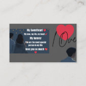 Romantic Love Card for Sweetheart | Cute Couple Lo 名刺 (正面)