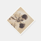 Romantic Love Couple Kissing vintage illustration スタンダードカクテルナプキン (角)