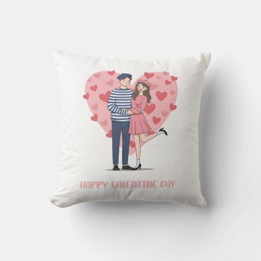 Romantic Love Cushion | Valentine Gift for Couples クッション (正面)