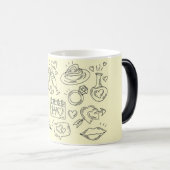 Romantic Love Doodle Illustration Coffee Mug モーフィングマグカップ (正面右)
