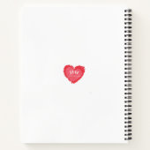 Romantic Love Heart Custom Name Journal - Gift for ノートブック (裏面)